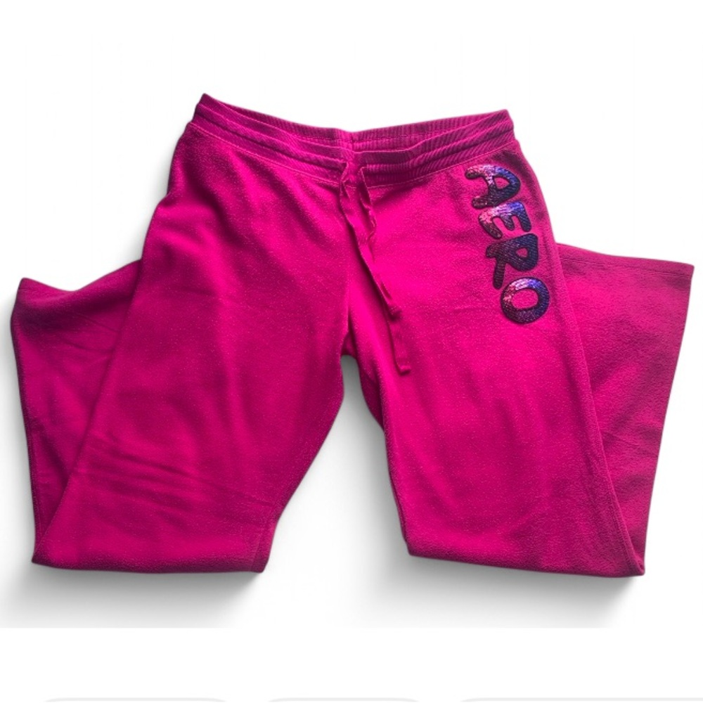 Vintage Aeropostale Pink Sweatpants with Vibrant Graphic